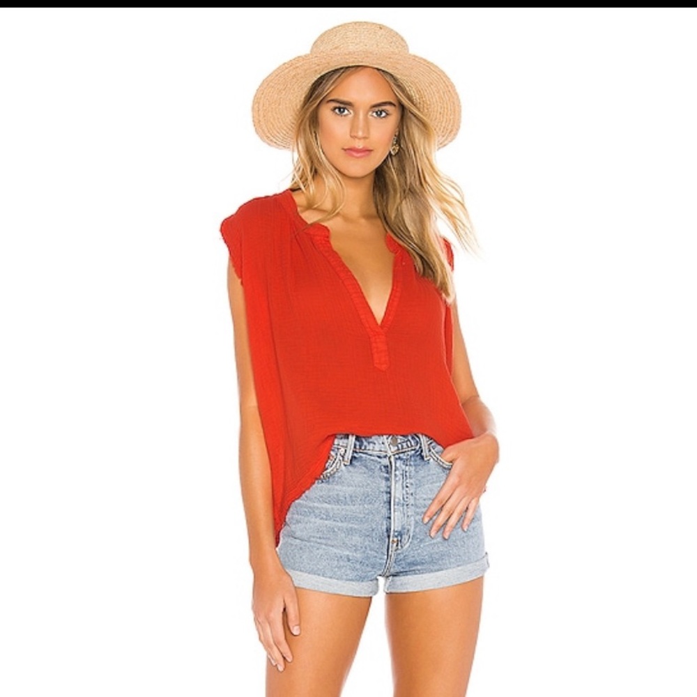 Idyllwild sleeveless top in dahlia